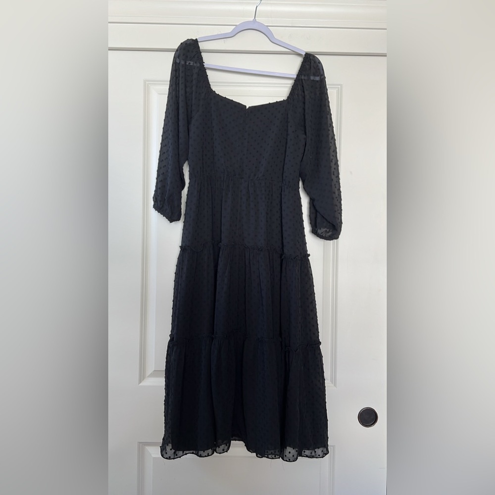 J. Crew Tiered long-sleeve midi dress in swiss dot (Never Worn) - Picture 6 of 8